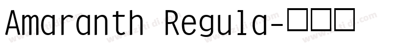 Amaranth Regula字体转换